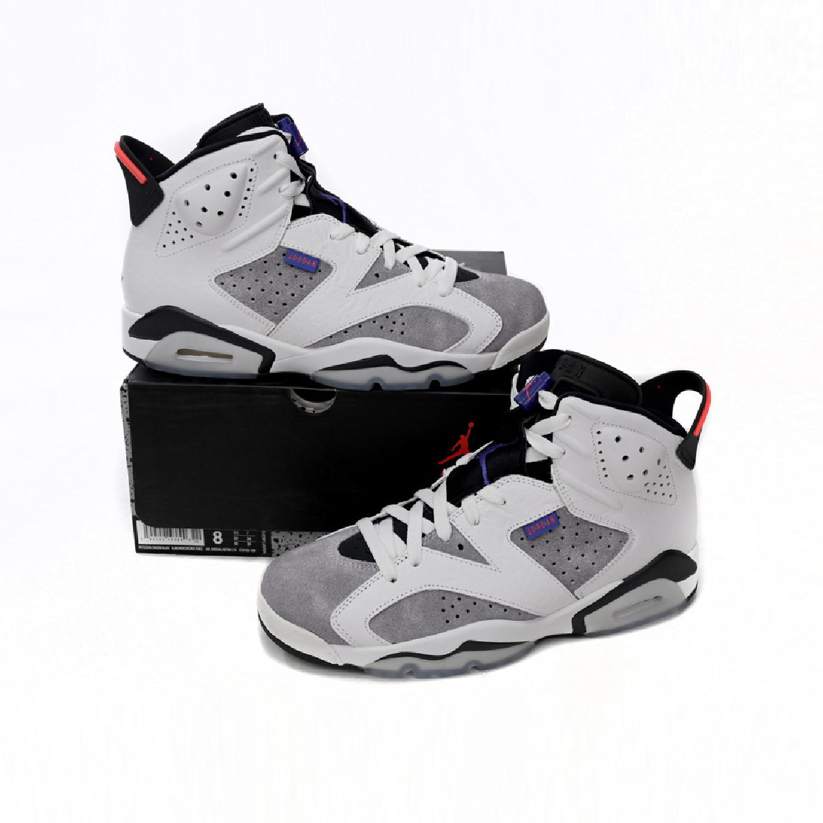 Zapatillas Nike Air Jordan 6 Retro Blancas Gris y Púrpura Hombre